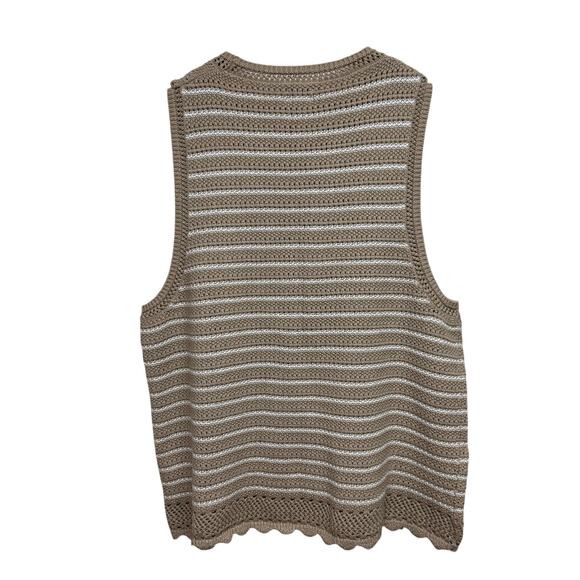 J.Crew Striped crochet sweater-tank Size 2X - Picture 5 of 7